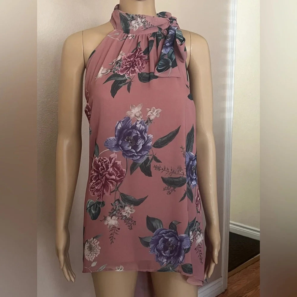 Sweet Pea for New York & Company Floral by Stacy Frati Sleeveless Tip - XL - Picture 1 of 7